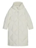 Marc O'Polo diamond-quilted hooded coat - White