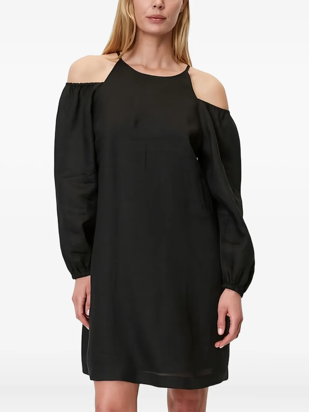 Marc O'Polo Mini-jurk met open schouders - Zwart