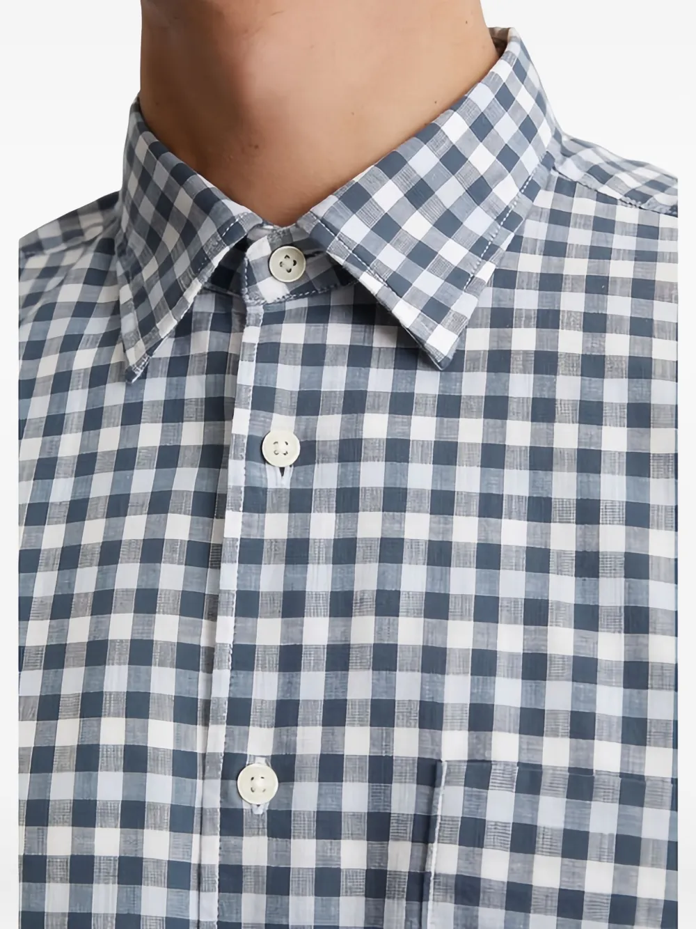 Marc O'Polo Geruit overhemd Blauw