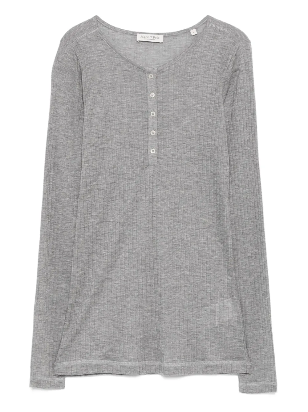 Marc O'Polo ヘンリーネック トップ - グレー Marc O'Polo ヘンリーネック トップ - グレー