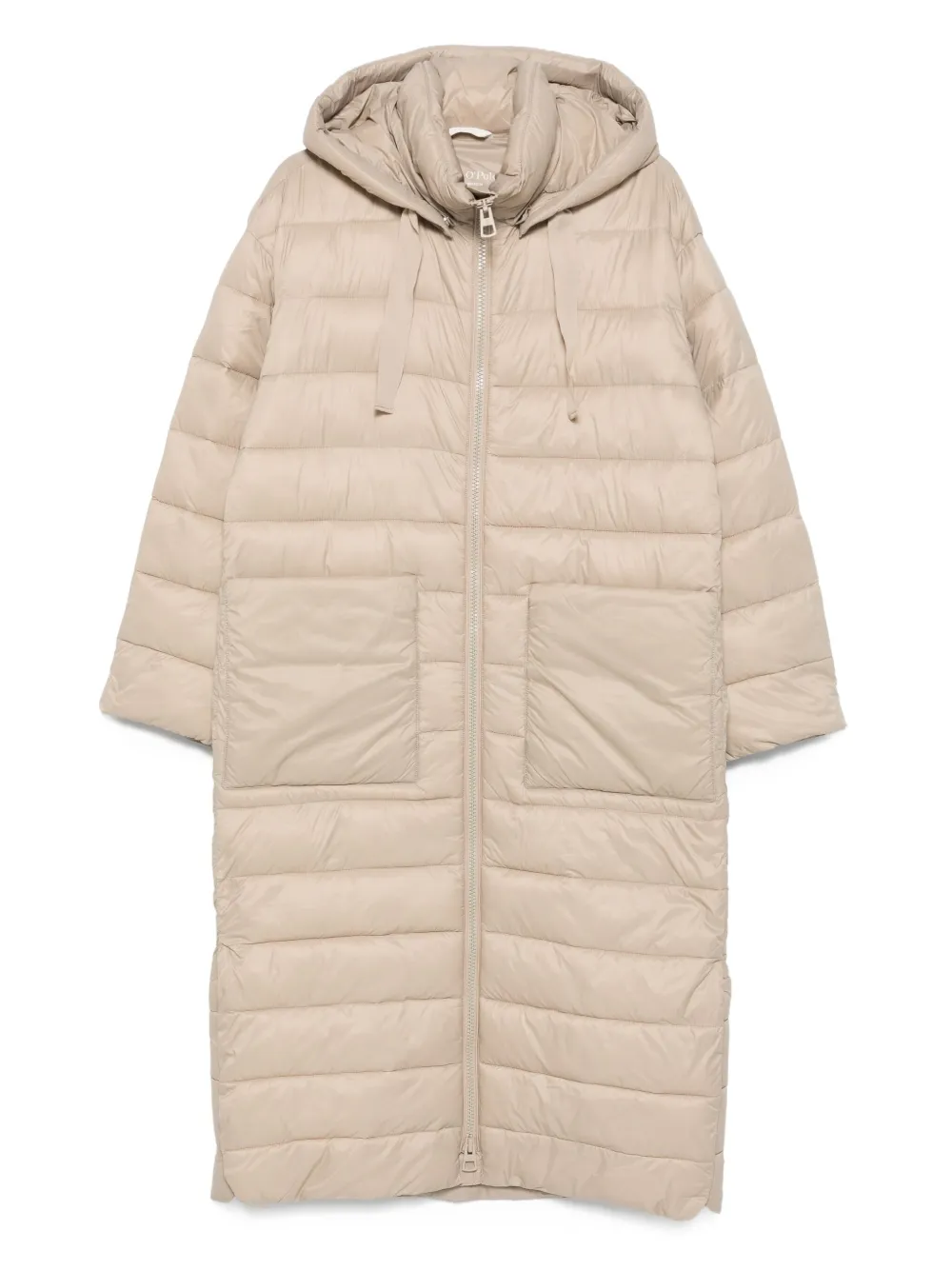 hooded quilted coat