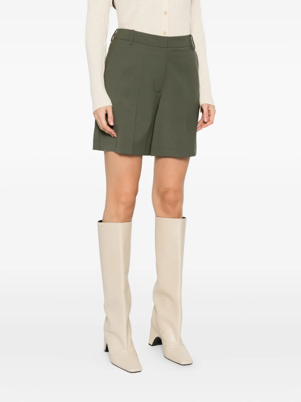 Marc O'Polo mélange-effect shorts Groen