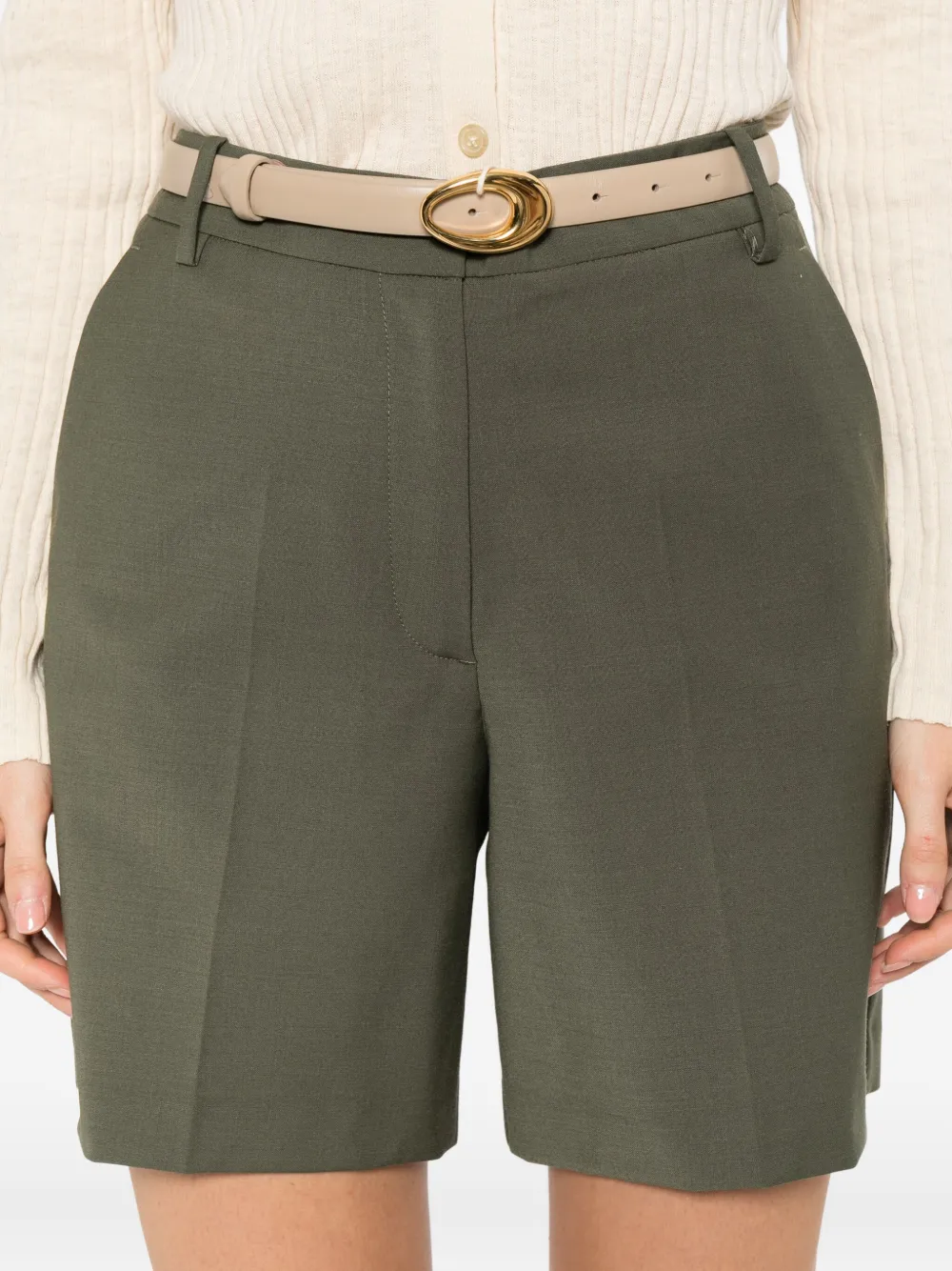Marc O'Polo mélange-effect shorts Groen