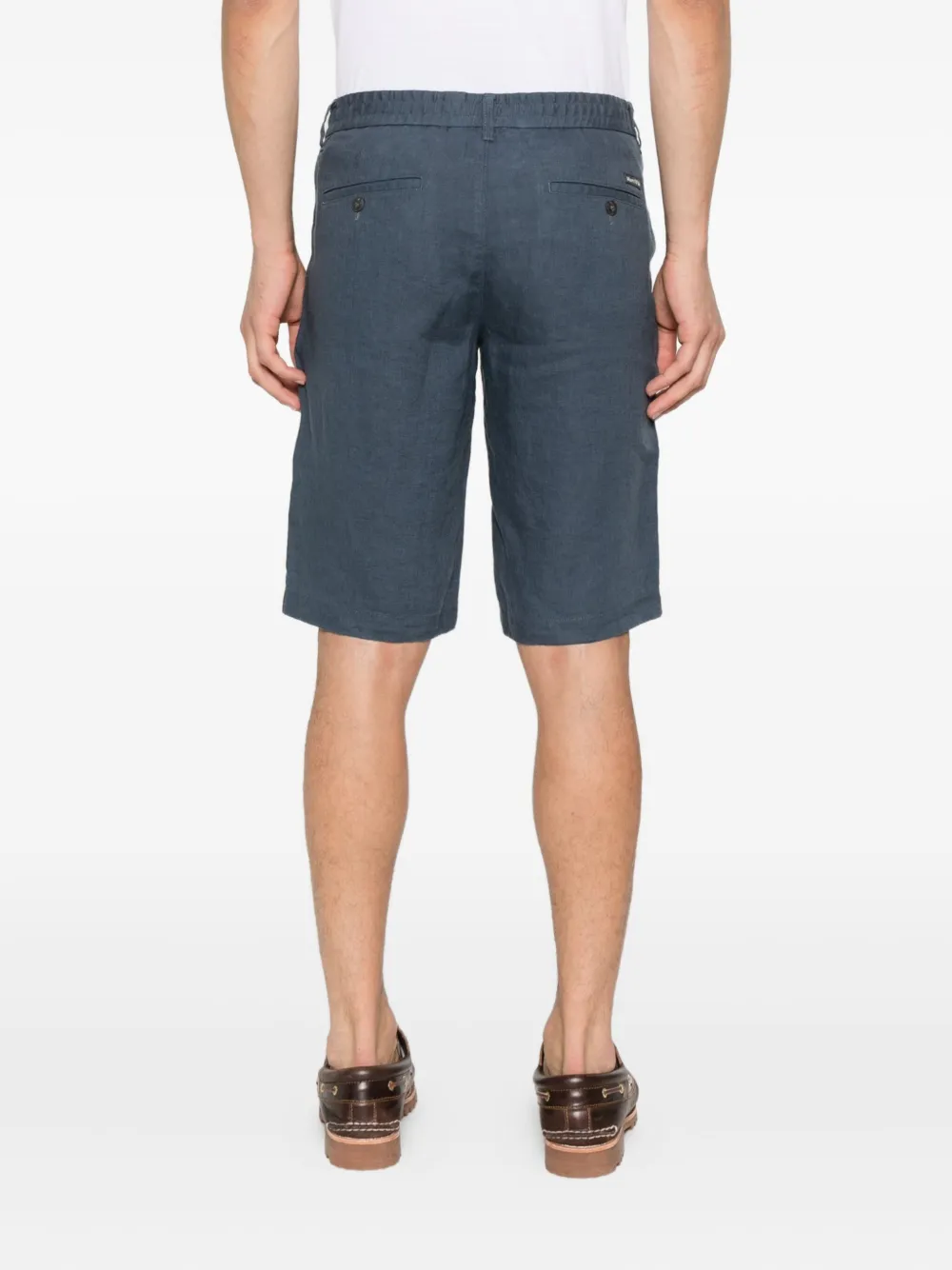 Marc O'Polo linen shorts Blauw
