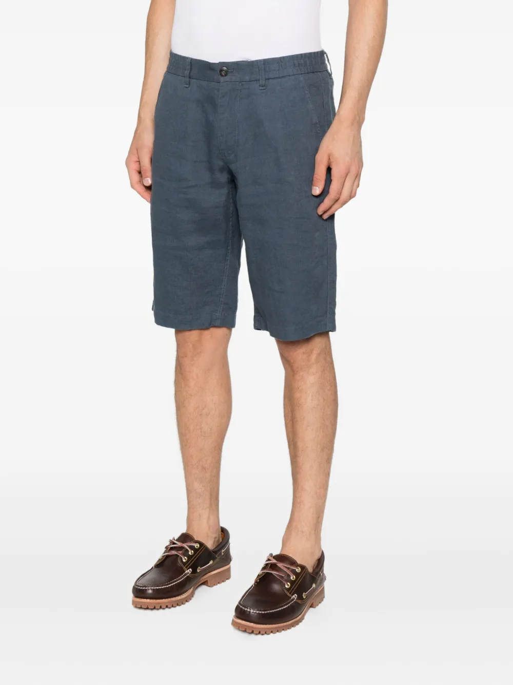 Marc O'Polo linen shorts Blauw