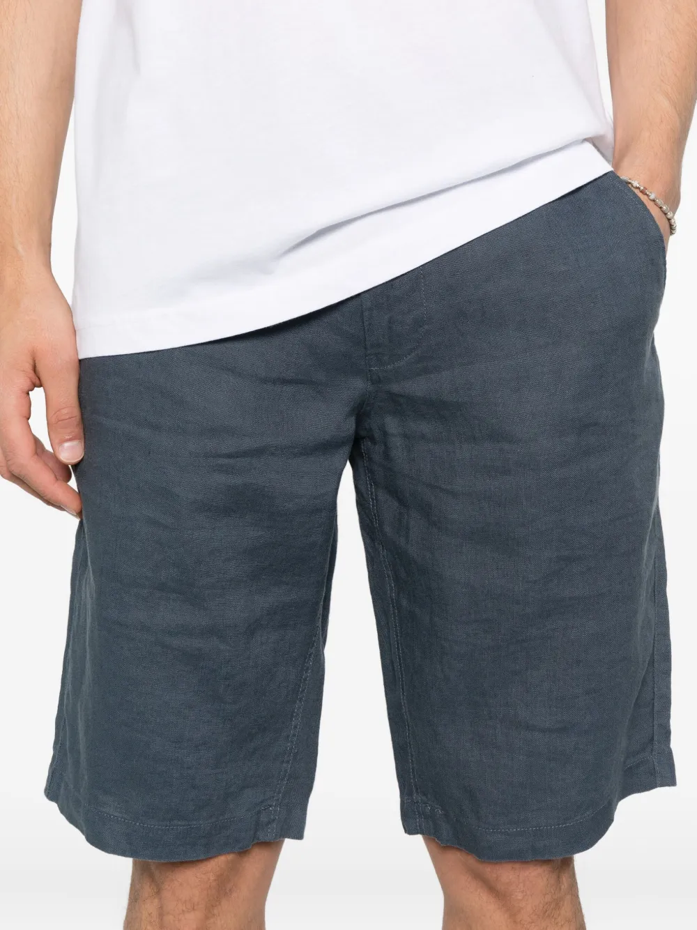 Marc O'Polo linen shorts Blauw