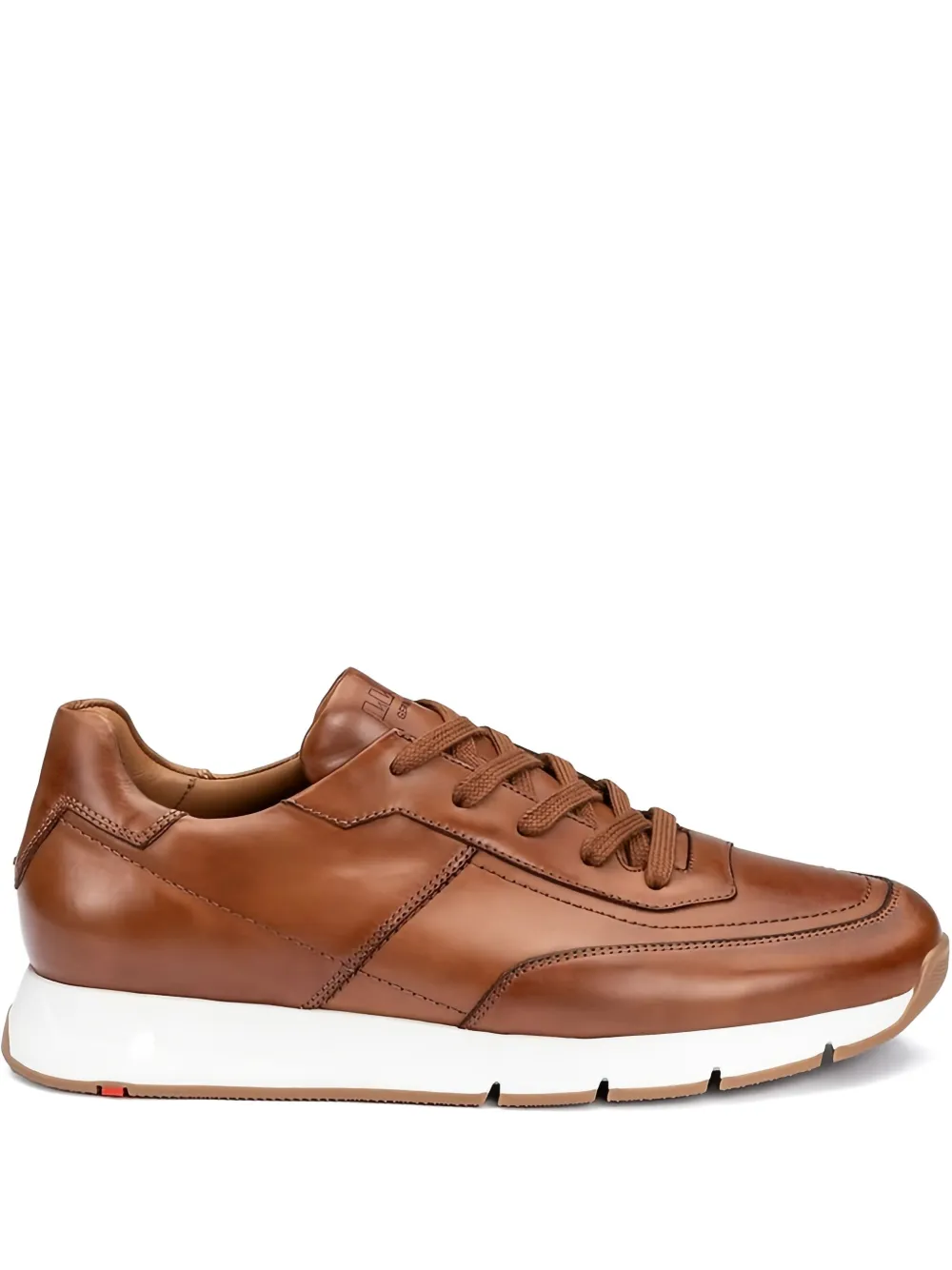 Lloyd Amsterdam leather lace-up sneakers Brown
