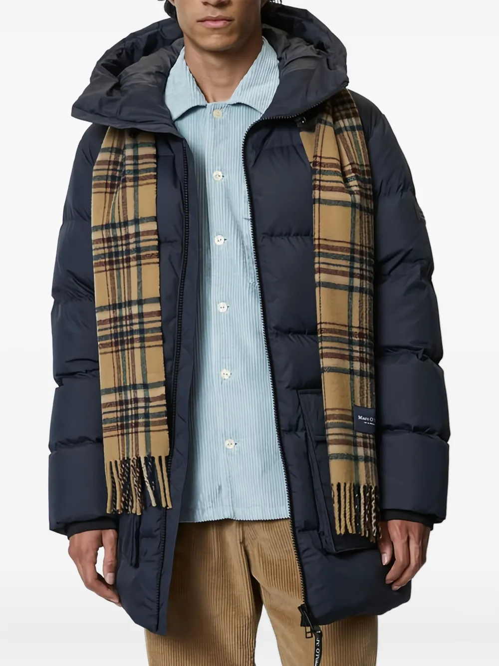 Marc O'Polo Donsjack met capuchon Blauw