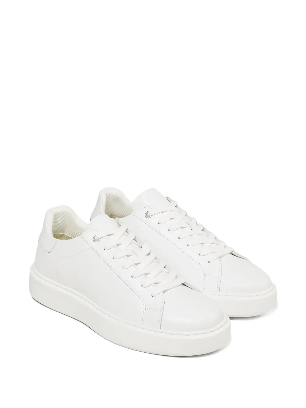 Marc O'Polo leather lace-up sneakers White
