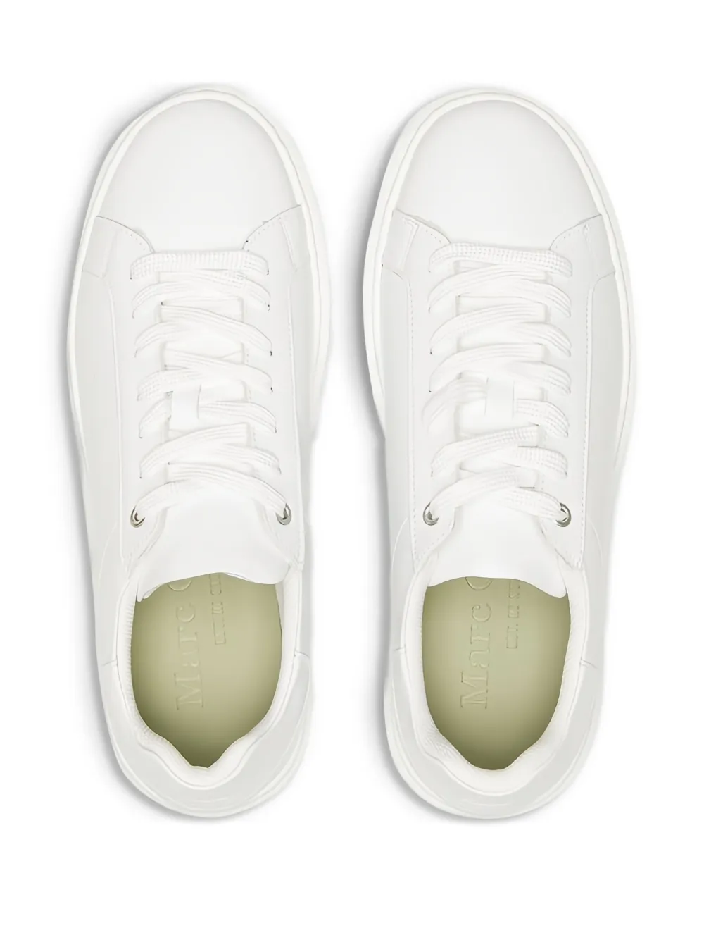 Marc O'Polo leather lace-up sneakers White