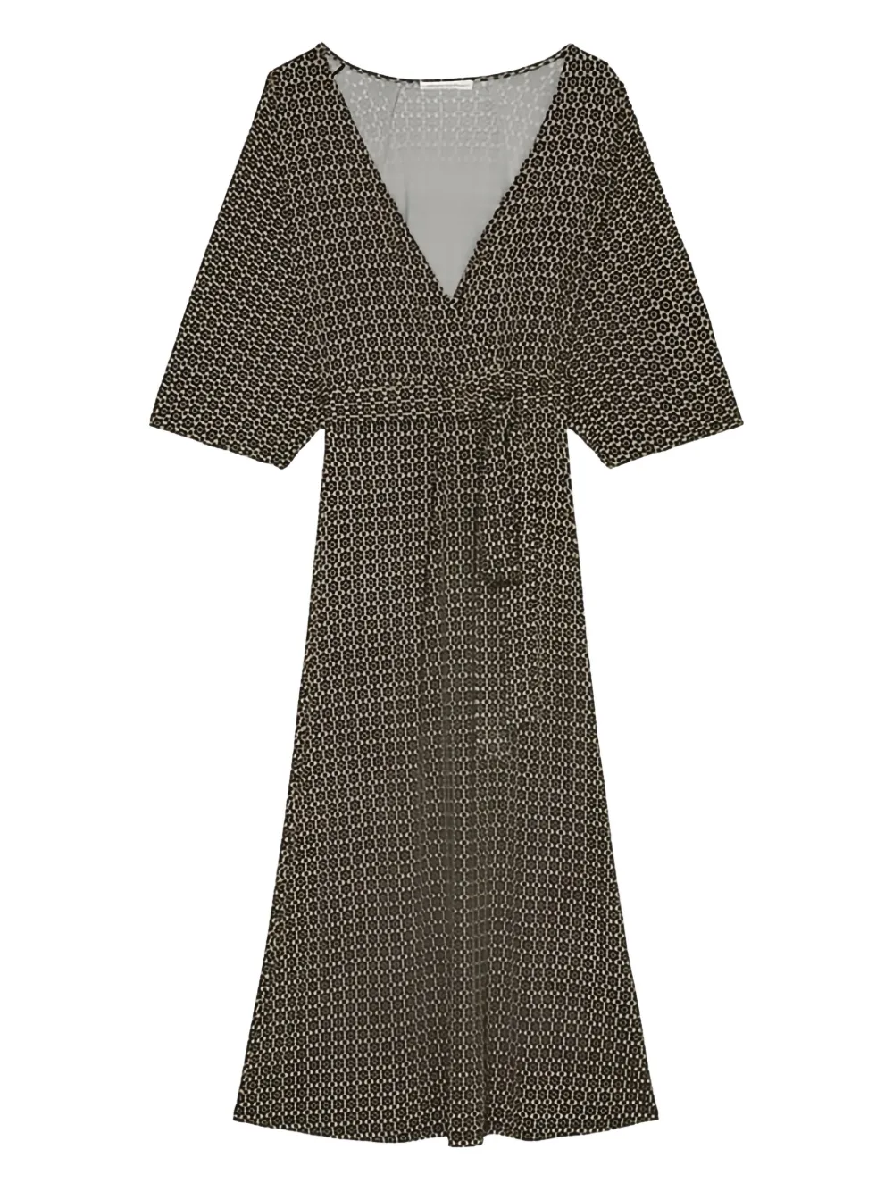Marc O'Polo Midi-jurk met ceintuur Bruin