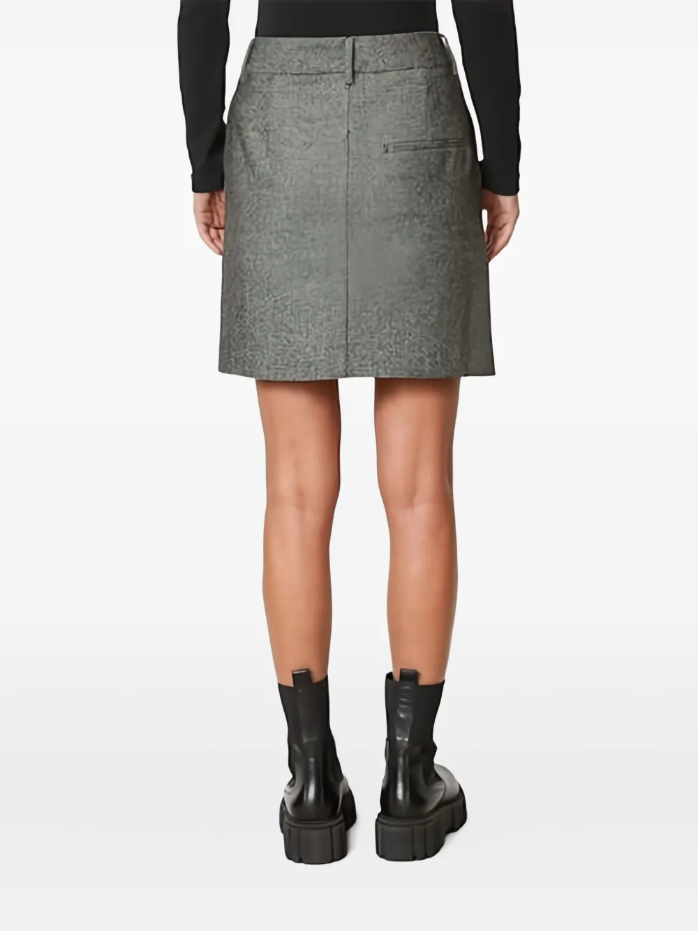 Marc O'polo Stripe-pattern Tailored Skirt In Gray