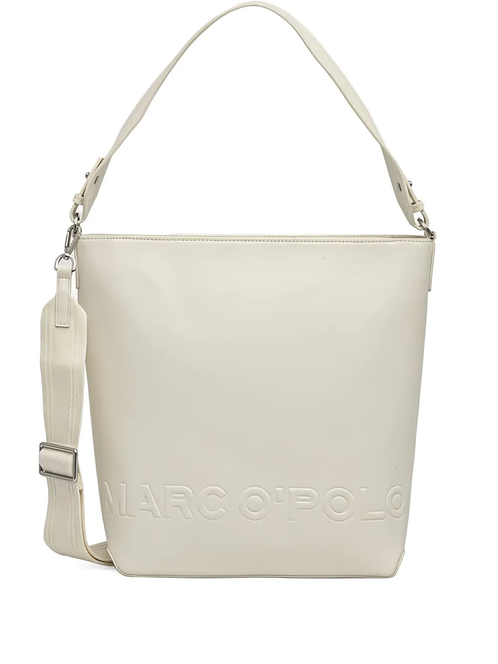 Vanja embossed-logo leather tote bag