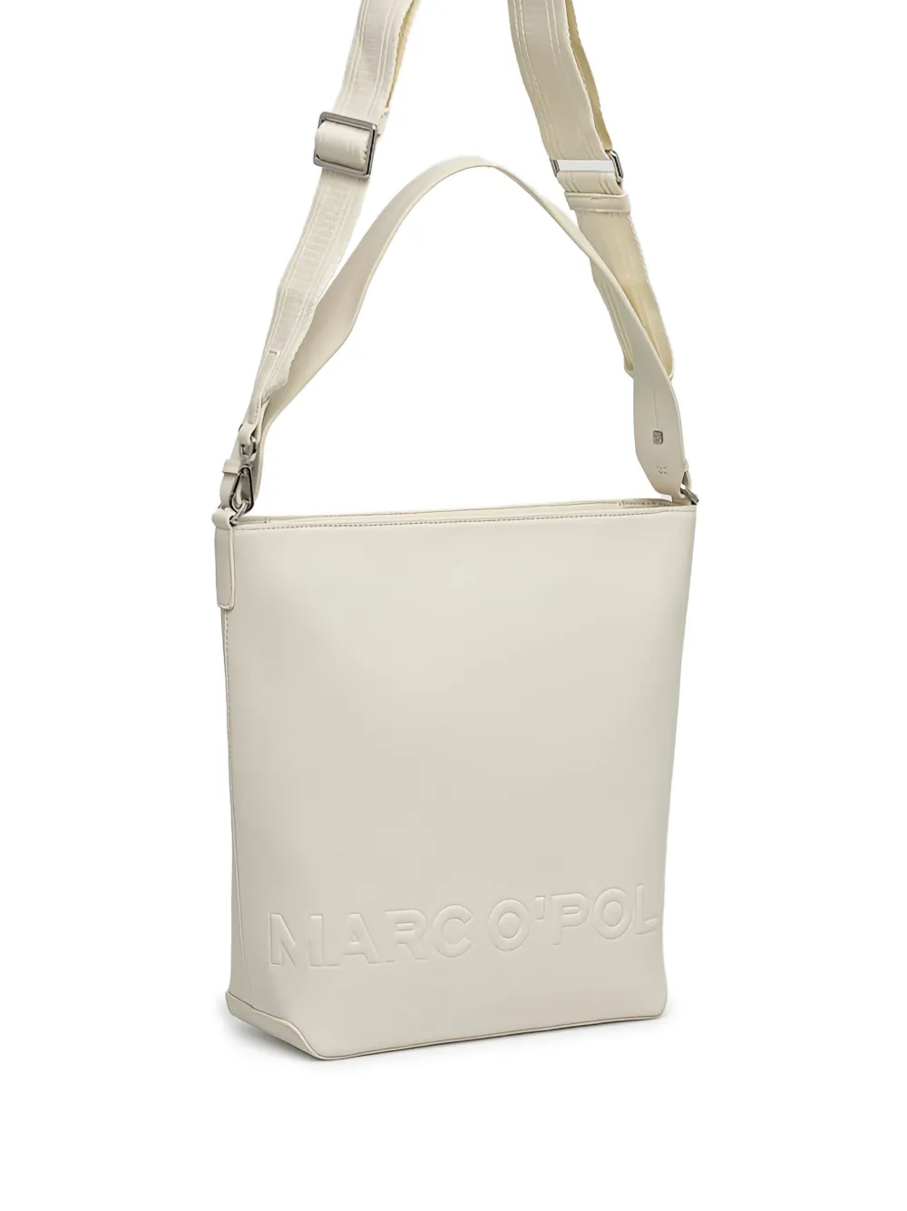 Marc O'Polo Vanja embossed-logo leather tote bag - Beige