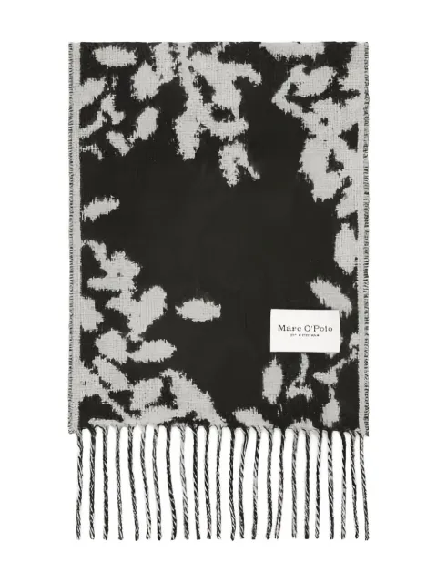 Marc O'Polo floral-patterned fringed scarf