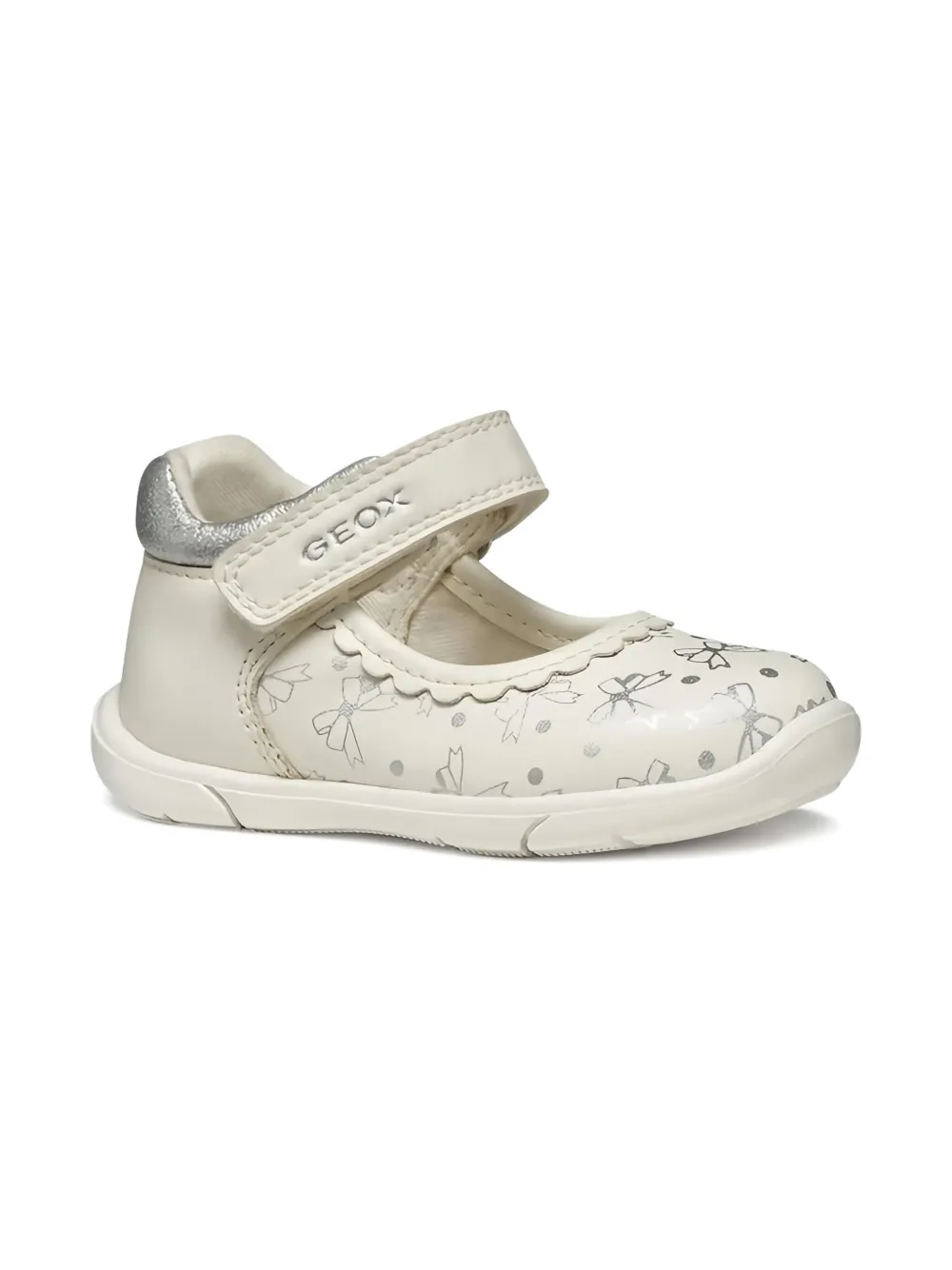 Geox Kids Ballerina's met logo-reliëf Wit