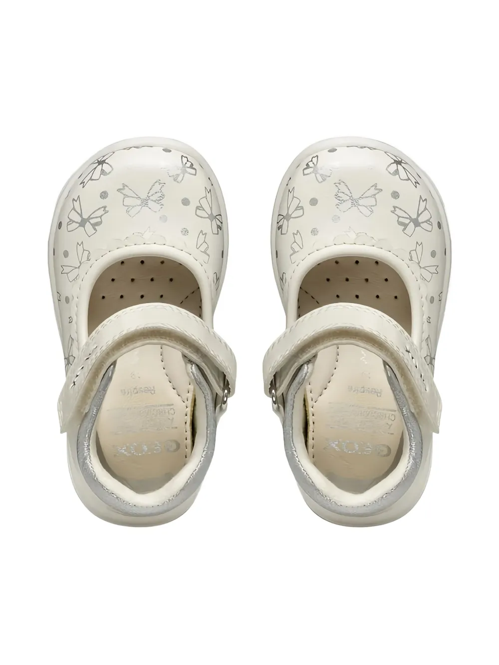 Geox Kids Ballerina's met logo-reliëf Wit