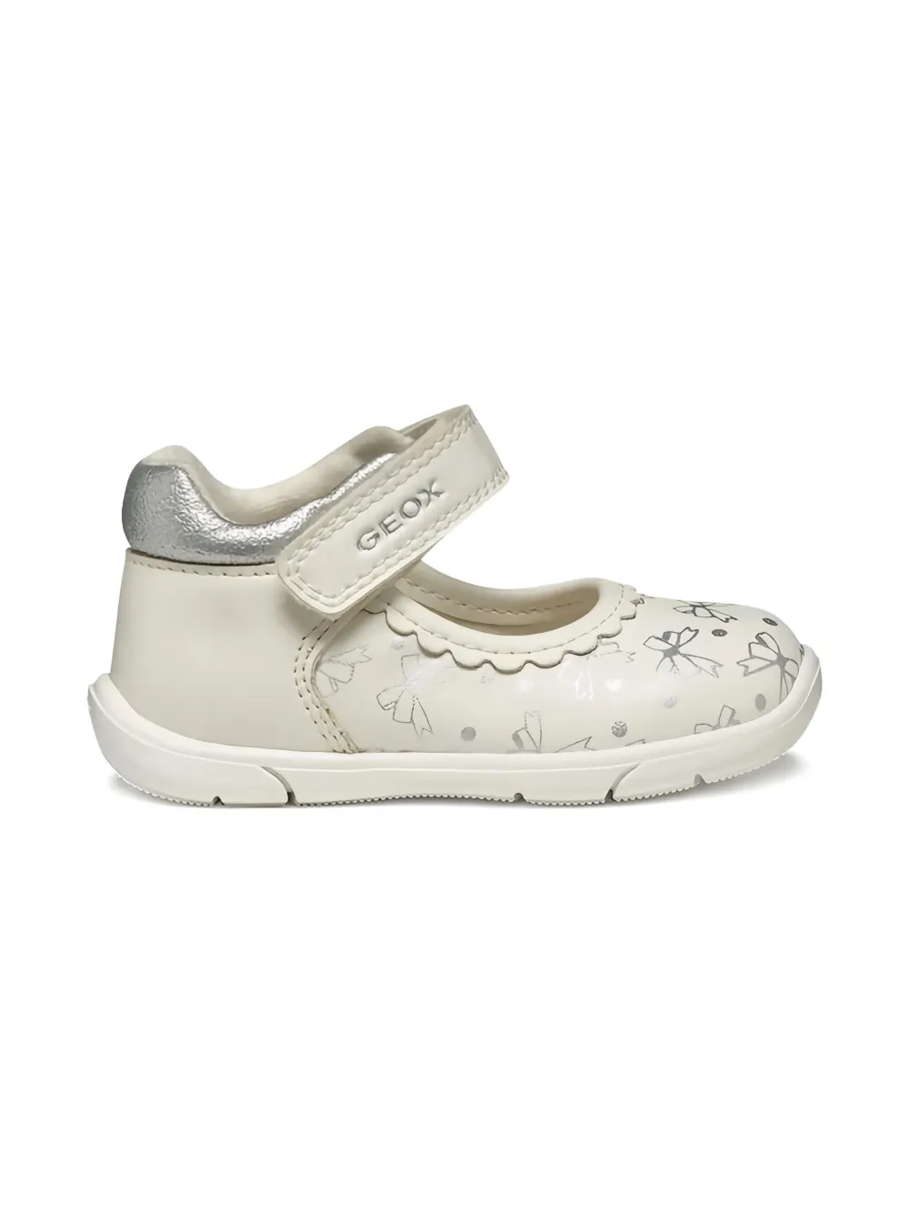 Geox Kids Ballerina's met logo-reliëf Wit