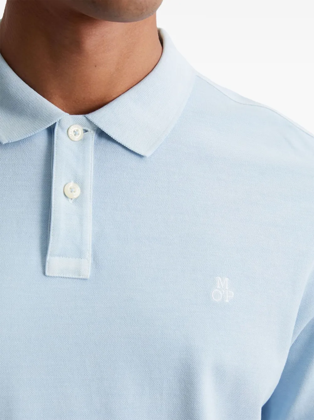 Marc O'Polo Poloshirt met geborduurd logo Blauw