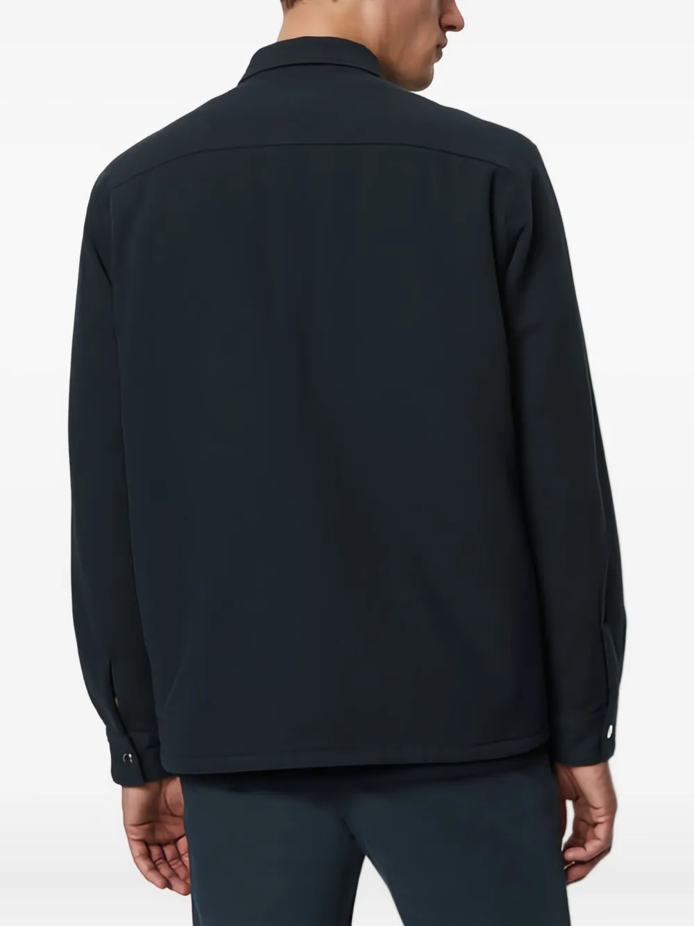 Marc O'Polo Button-up shirtjack Blauw