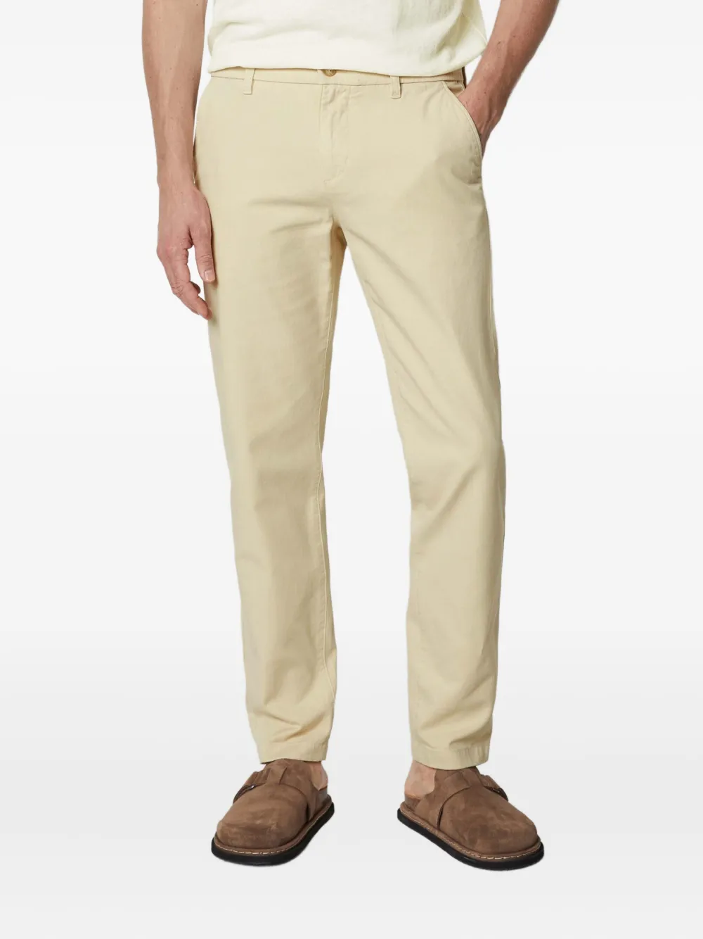 Marc O'Polo Broek met elastische taille Beige