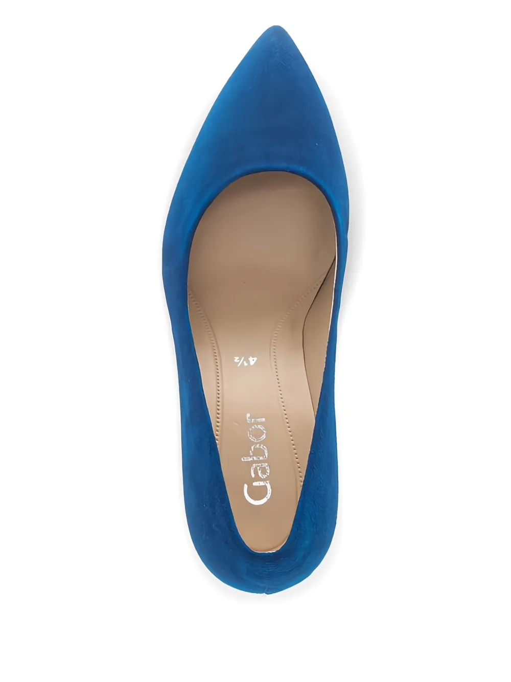 GABOR 70 mm suède pumps met puntige neus Blauw