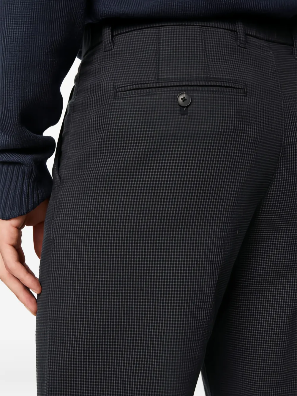 Marc O'Polo Geruite broek Grijs