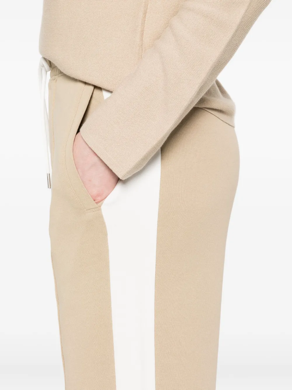 Marc O'Polo side-stripe drawstring trousers Beige