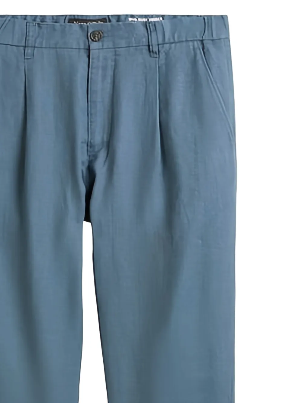 Marc O'Polo Linnen chino met geplooid detail Blauw