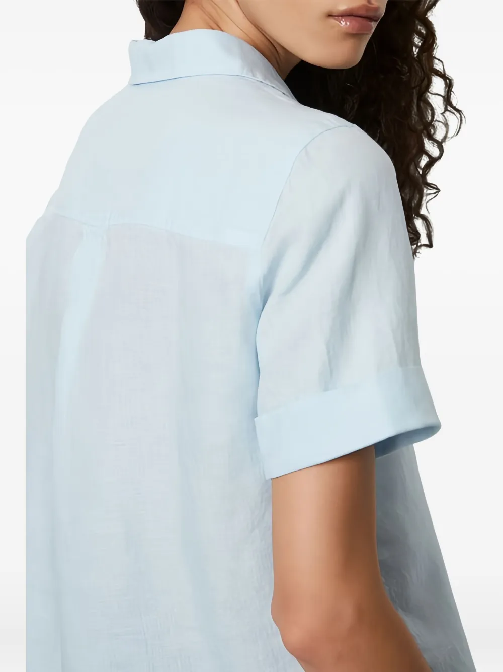 Marc O'Polo Blouse met korte mouwen en knopen Blauw