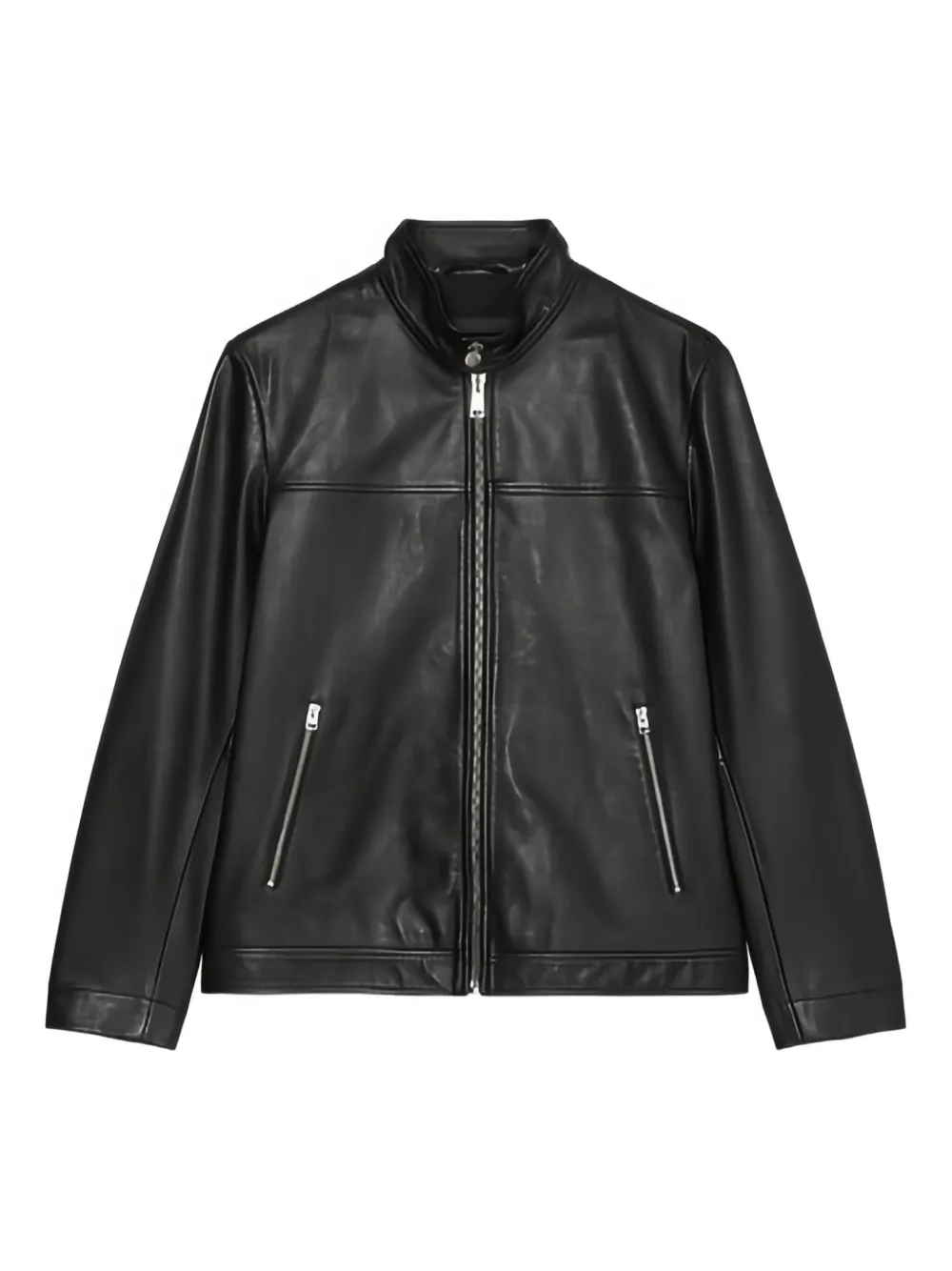 Marc O'Polo Leren bikerjack Zwart