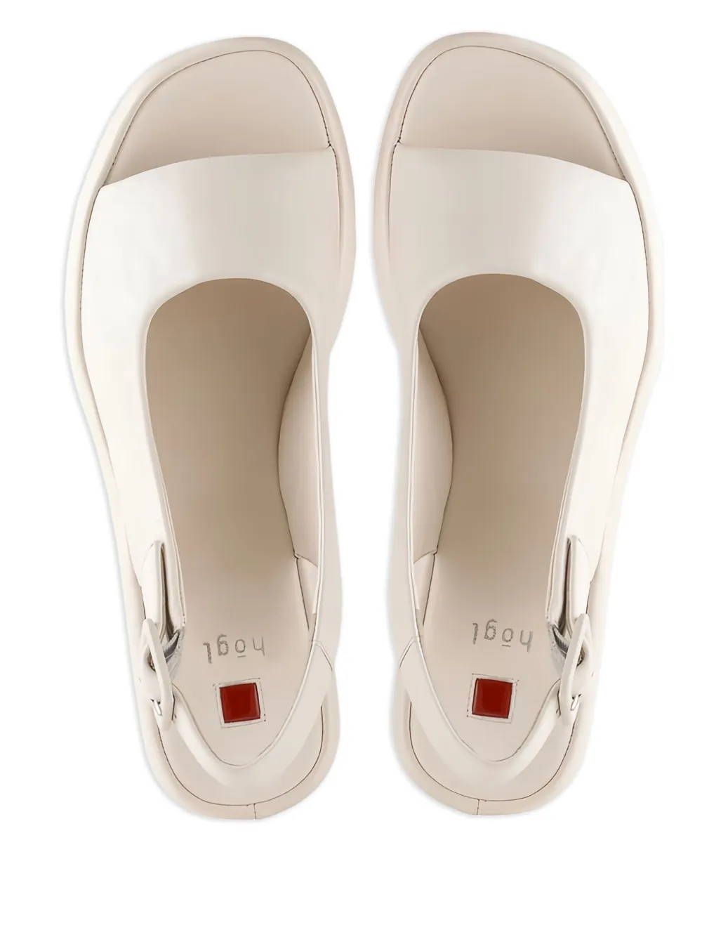 Hogl 65mm Loulou platform wedge sandals White