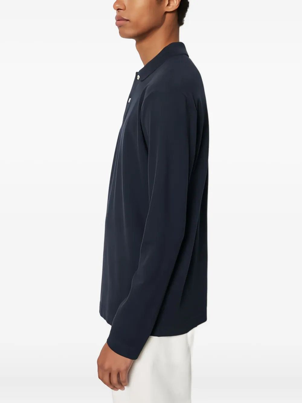 Marc O'Polo Poloshirt met lange mouwen Blauw