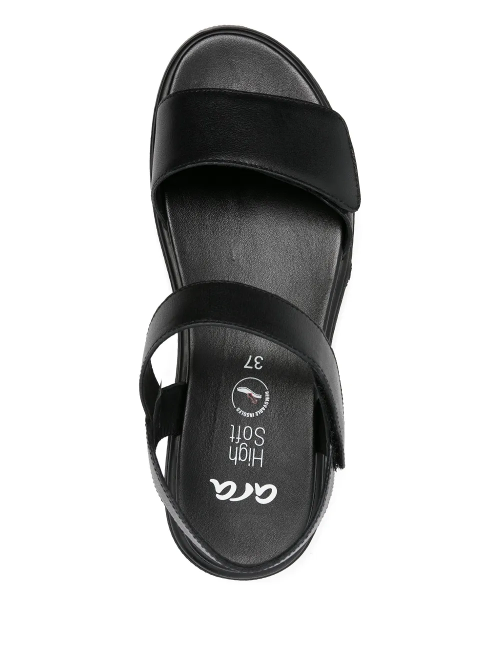 ARA 45mm adjustable-strap platform sandals Black