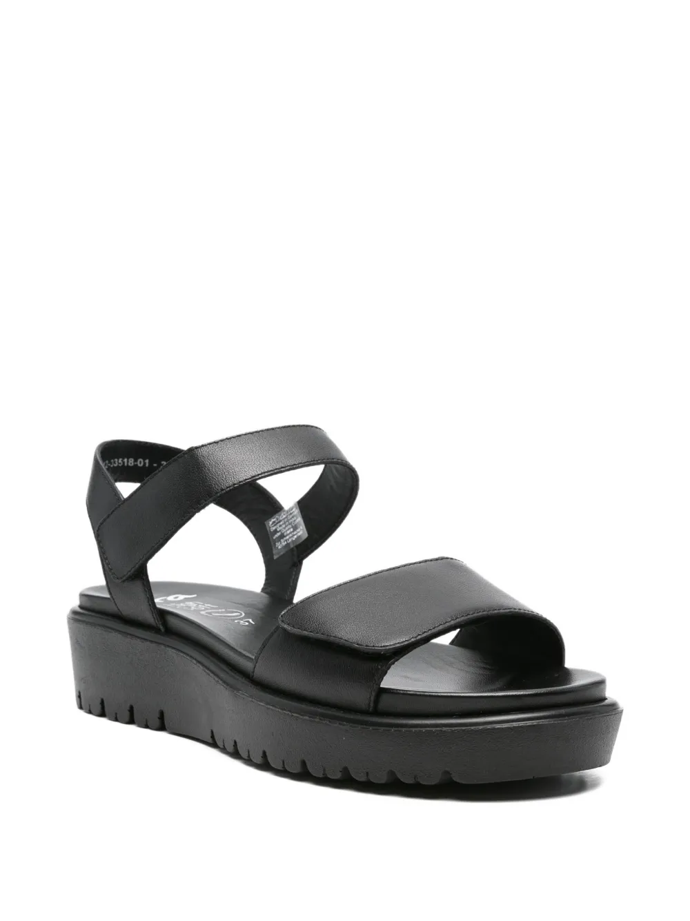 ARA 45mm adjustable-strap platform sandals Black