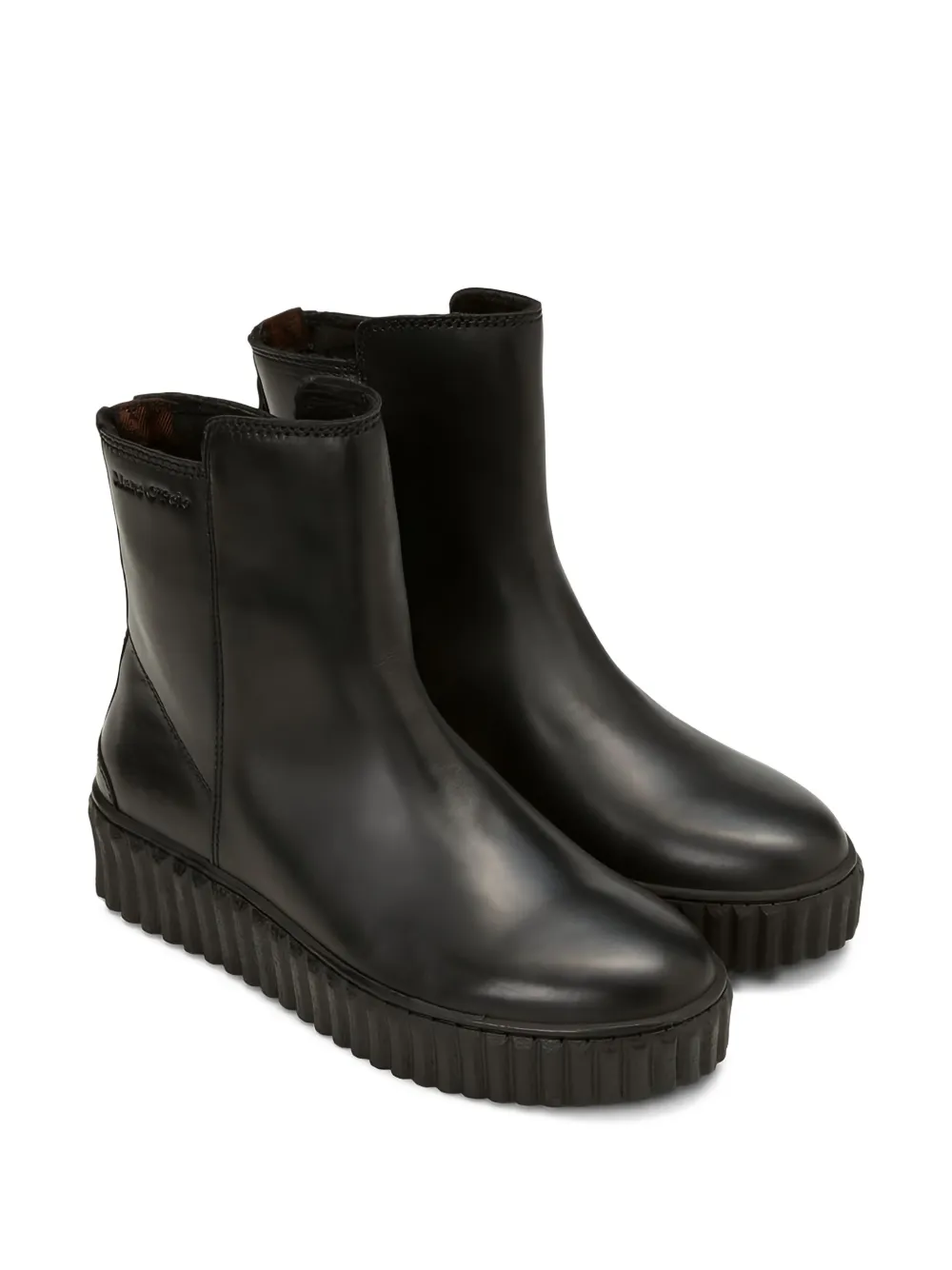 Marc O'Polo leather ankle boots Black