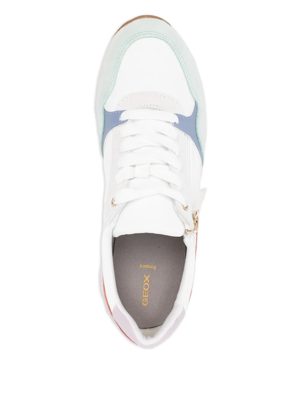Geox Bulmya sneakers met vlakken en rits Wit