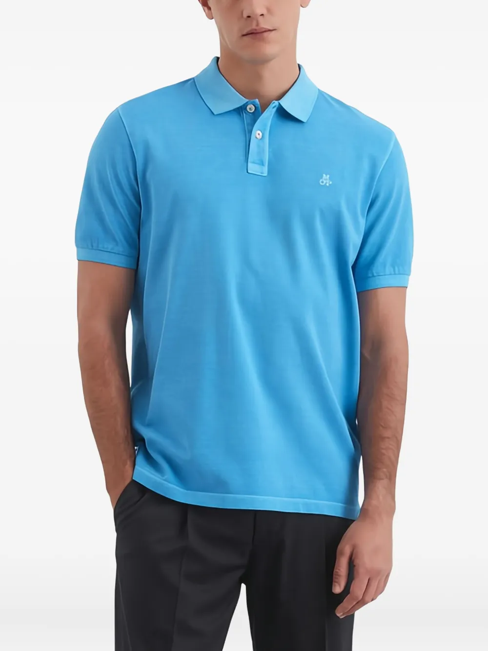 Marc O'Polo Poloshirt met geborduurd logo Blauw