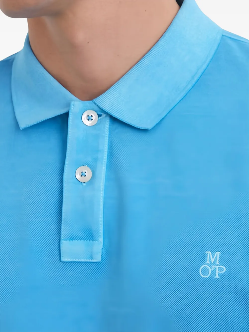 Marc O'Polo Poloshirt met geborduurd logo Blauw