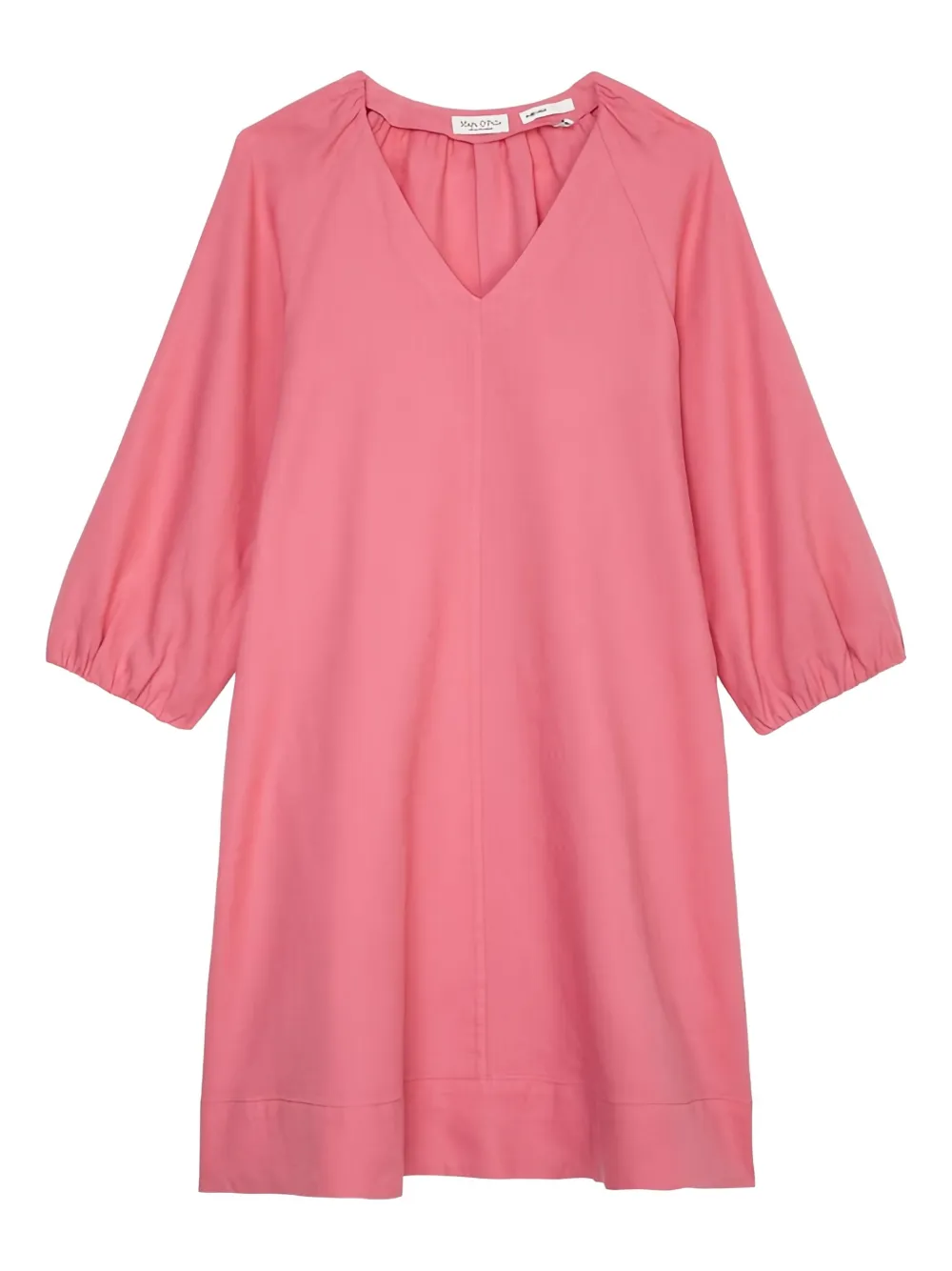Marc O'Polo Jurk met ballonmouwen en V-hals Roze
