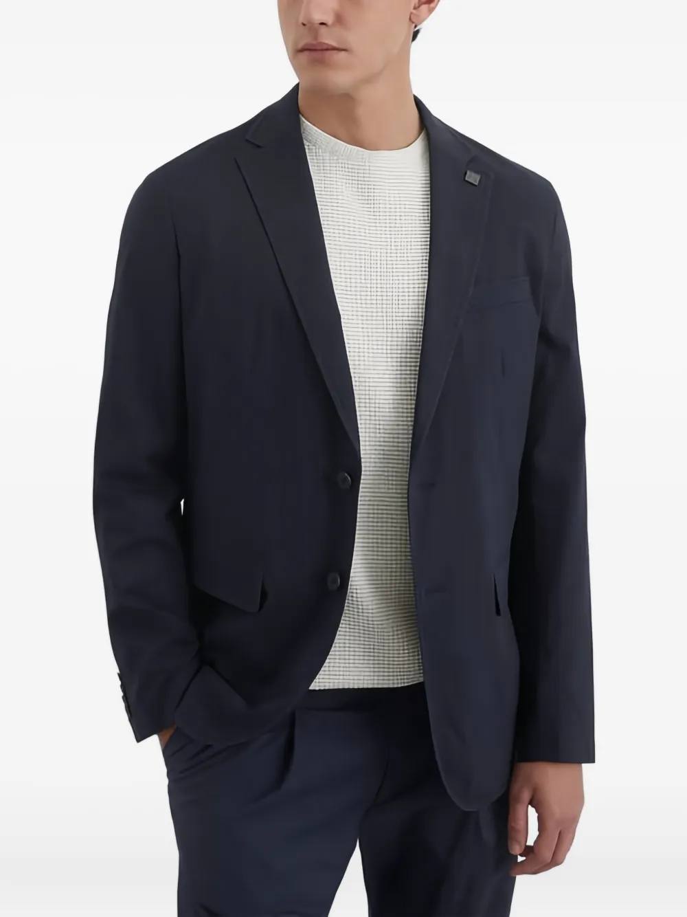 Marc O'Polo Blazer met enkele rij knopen Blauw