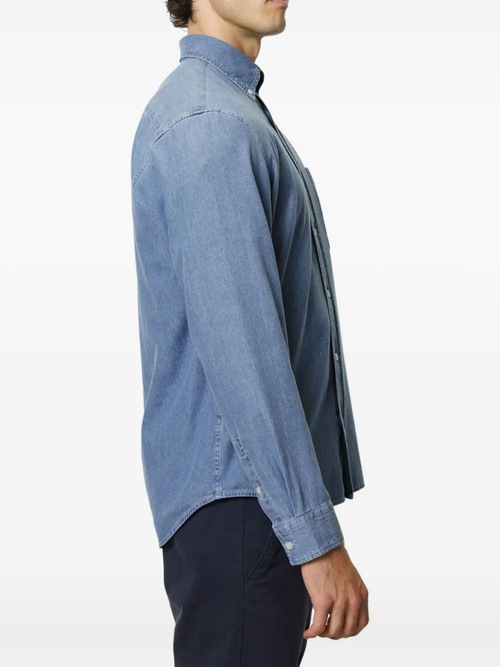 Marc O'Polo Chambray overhemd Blauw