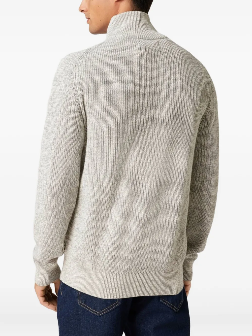 Marc O'Polo Geribbeld vest met rits Wit