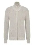 Marc O'Polo zip-front ribbed cardigan - White