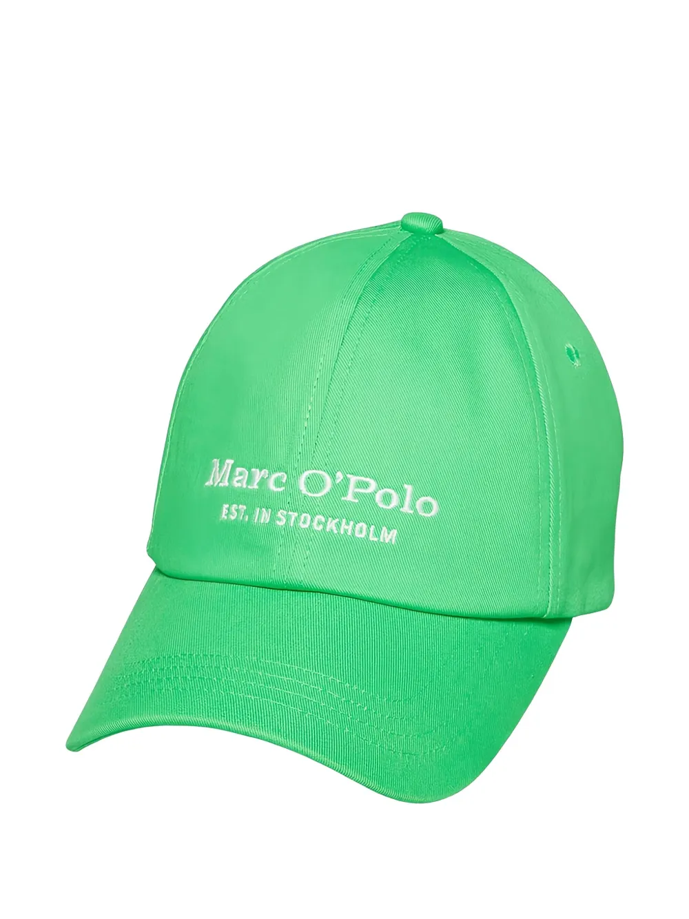Marc O'Polo Pet met geborduurd logo Groen