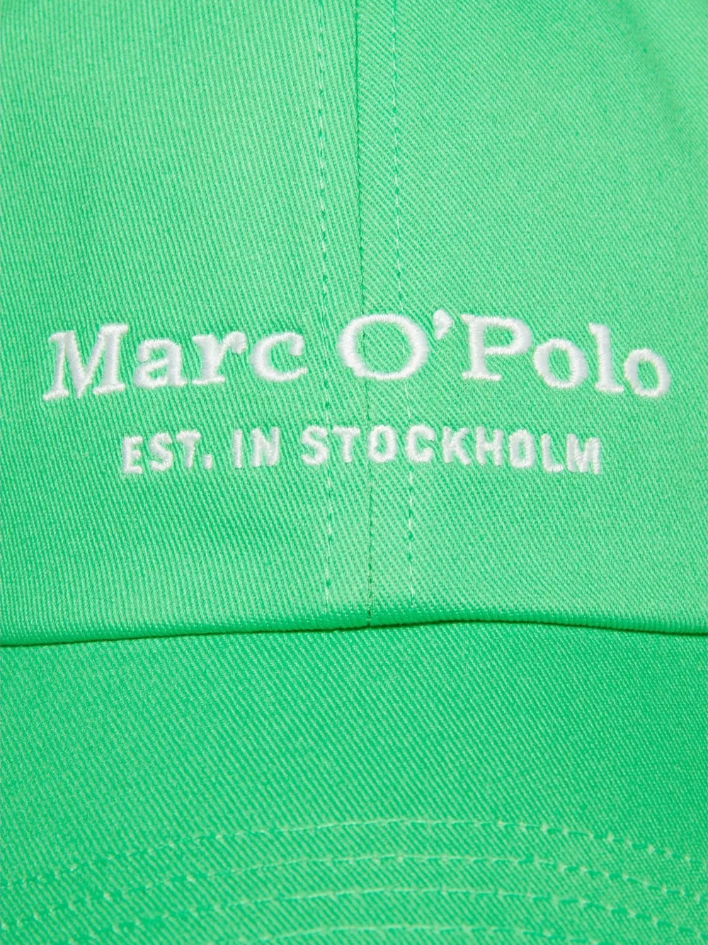 Marc O'Polo Pet met geborduurd logo Groen