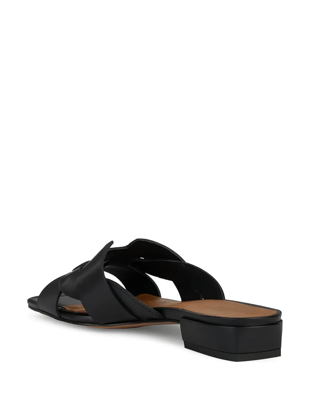 Geox cross-over leather sandals Black