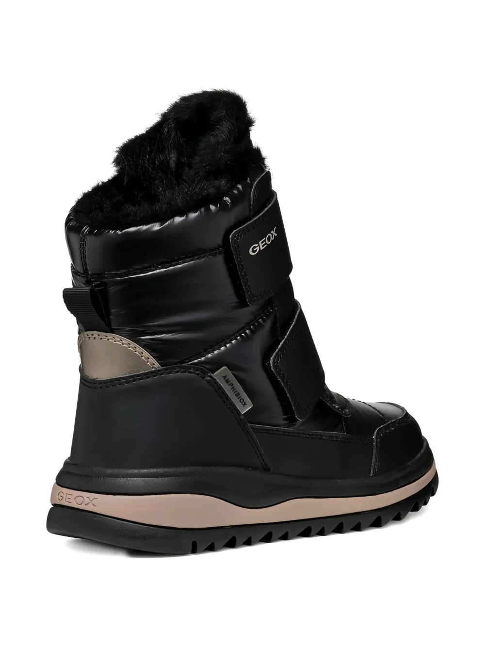Geox Kids Adelhide faux fur-lined padded ankle boots Black