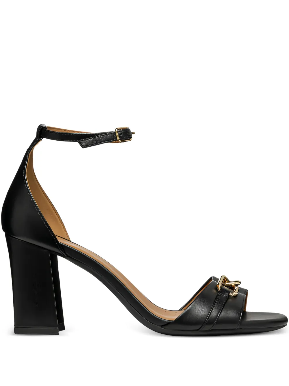 Geox 80mm New Eraklia ankle-strap block-heel sandals Black