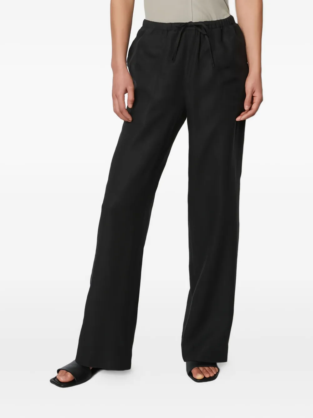Marc O'Polo Broek met elastische taille Zwart